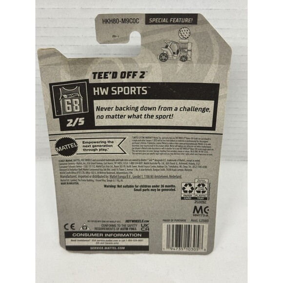 2021 Hot Wheels Mattel Tee’d off 2 HW Sports Special Edition 2/5 Golf 9 Green - Picture 4 of 6